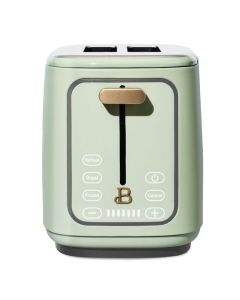 Beautiful 2-Slice Toaster with Touch-Activated Display, Sage Green