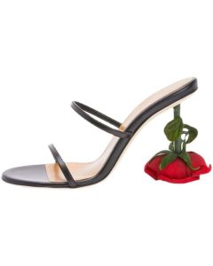 Fashion Elegant Open Toe Rose Sandals Women's Stiletto High Heels Slippers Luxury Sandals Women