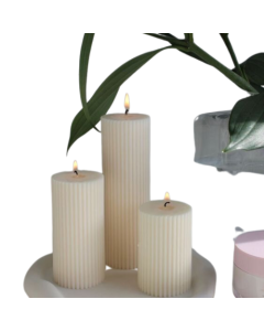 cute ribbed candles 